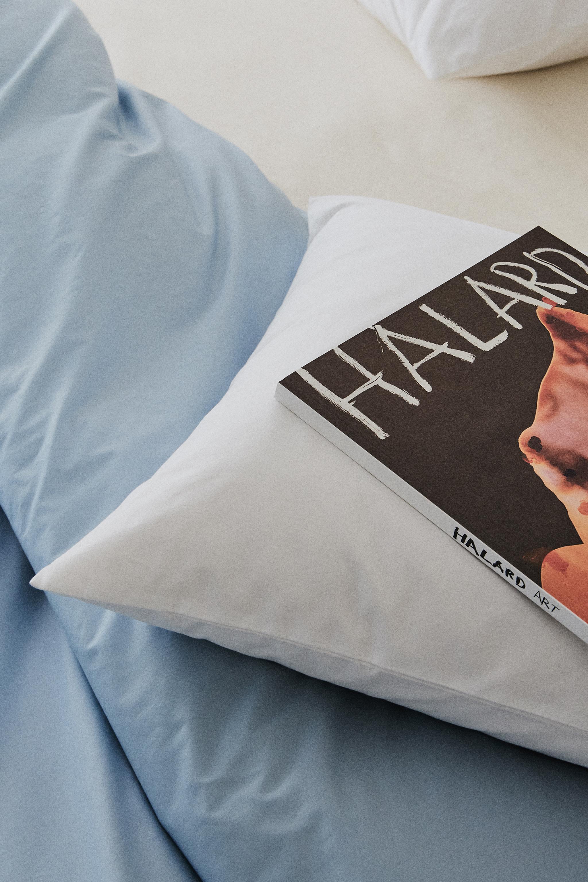 PERCALE DUVET COVER (300 THREAD COUNT) — Pastel blue