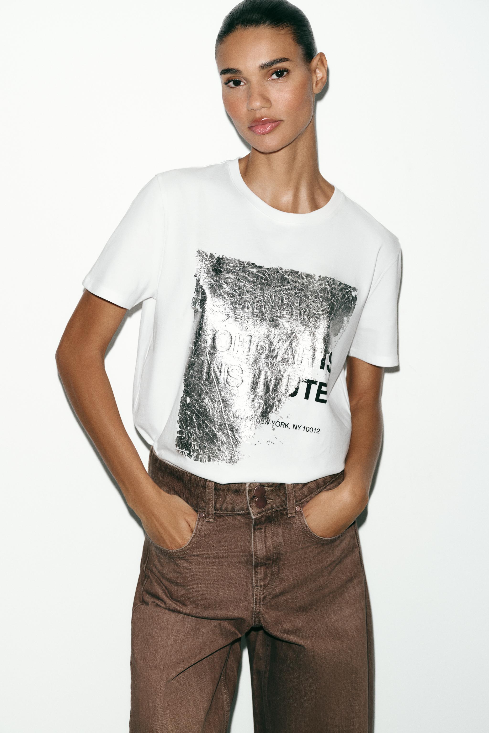 T-SHIRT MÉTALLISÉ MANCHES COURTES