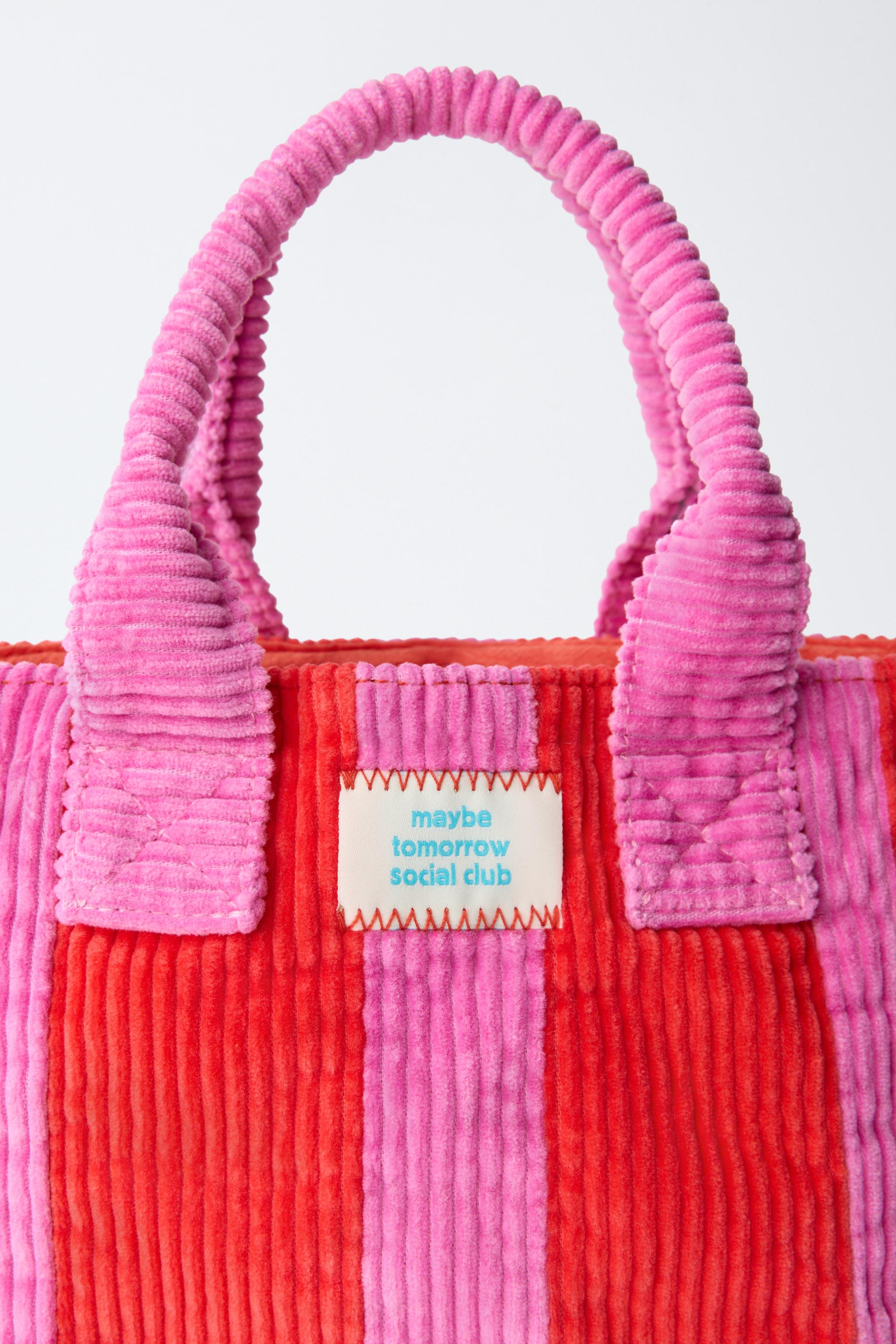 STRIPED MINI SHOPPER
