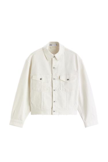 JACKET WITH IRREGULAR TRIMS