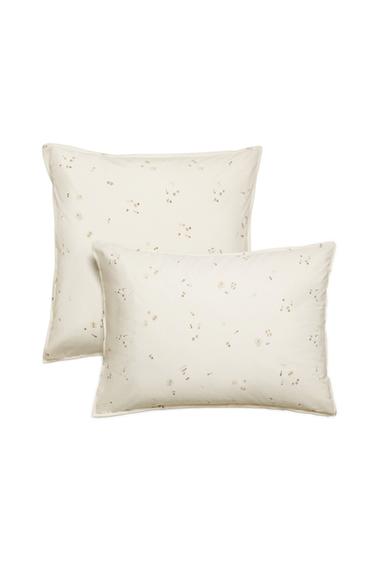 Zara DEČJA JASTUČNICA SA DEZENOM – prljavobela