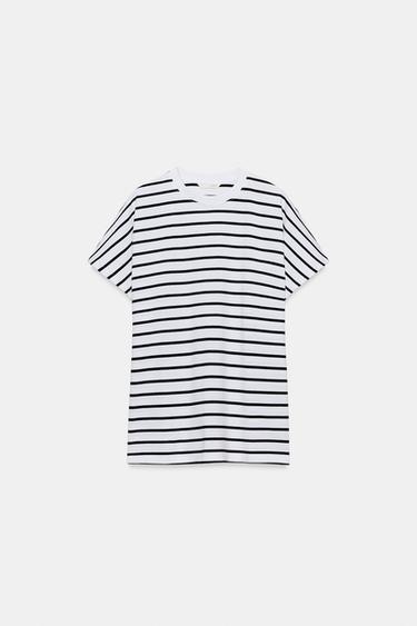 MAGLIETTA CON SPALLA BASSA - righe di Zara