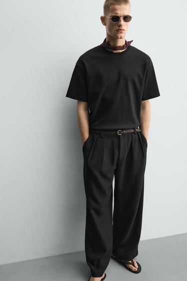 SWEAT INTERLOCK BRODÉ IMPRIMÉ BIMATIÈRE - Noir de Zara - Image 4