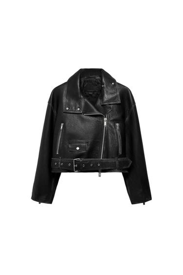 KOŽENÁ MOTORKÁRSKA BUNDA ZW COLLECTION LIMITED EDITION - čierna zn. Zara