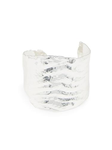 Zara Wide textured bracelet - Silver