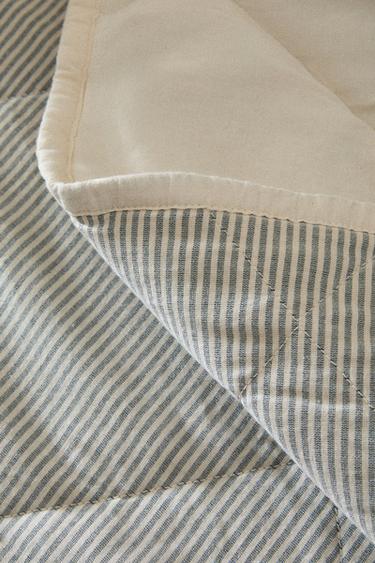 ÉDREDON ENFANT COTON RAYURES - Bleu de Zara - Image 5