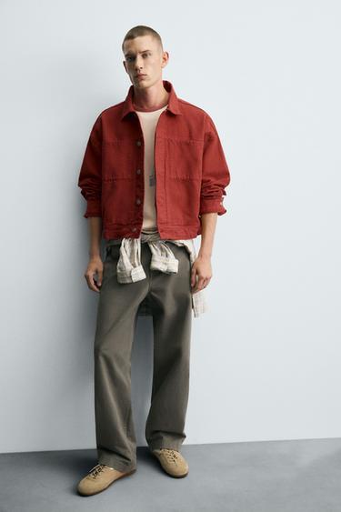 CROPPED FIT JACKET - Red by Zara - Image 6