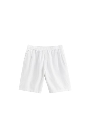 VISCOSE - LINEN BERMUDA SHORTS