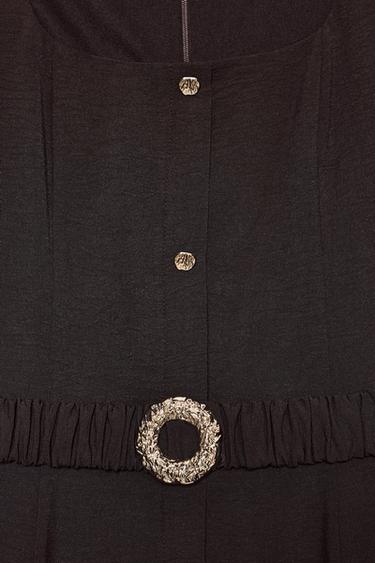 MIDI DRESS WITH BELT - Brown by Zara - Image 6