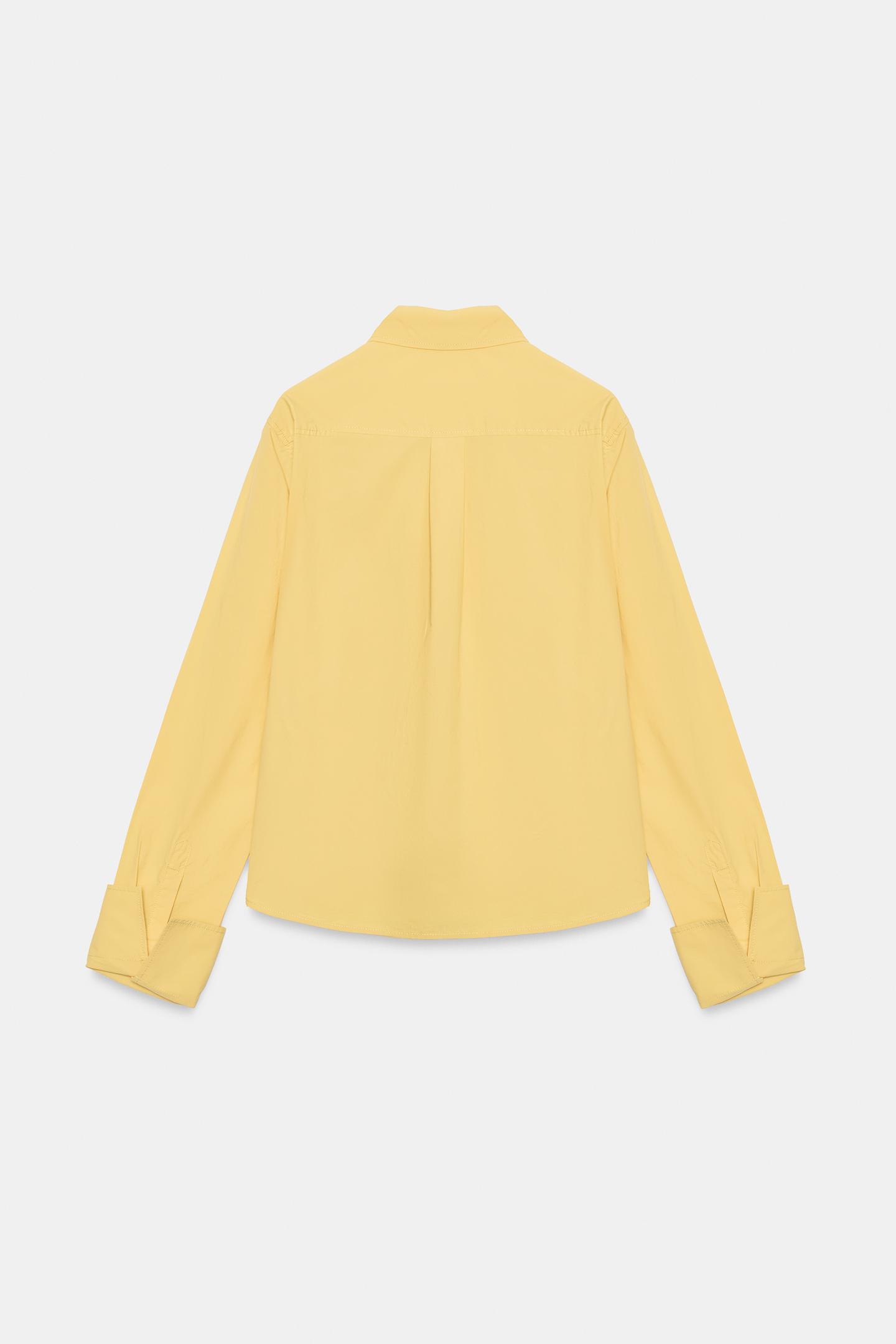 Женская рубашка Zara Fruit OF the Loom™ Poplin, цвет: Горчичный — фото 4