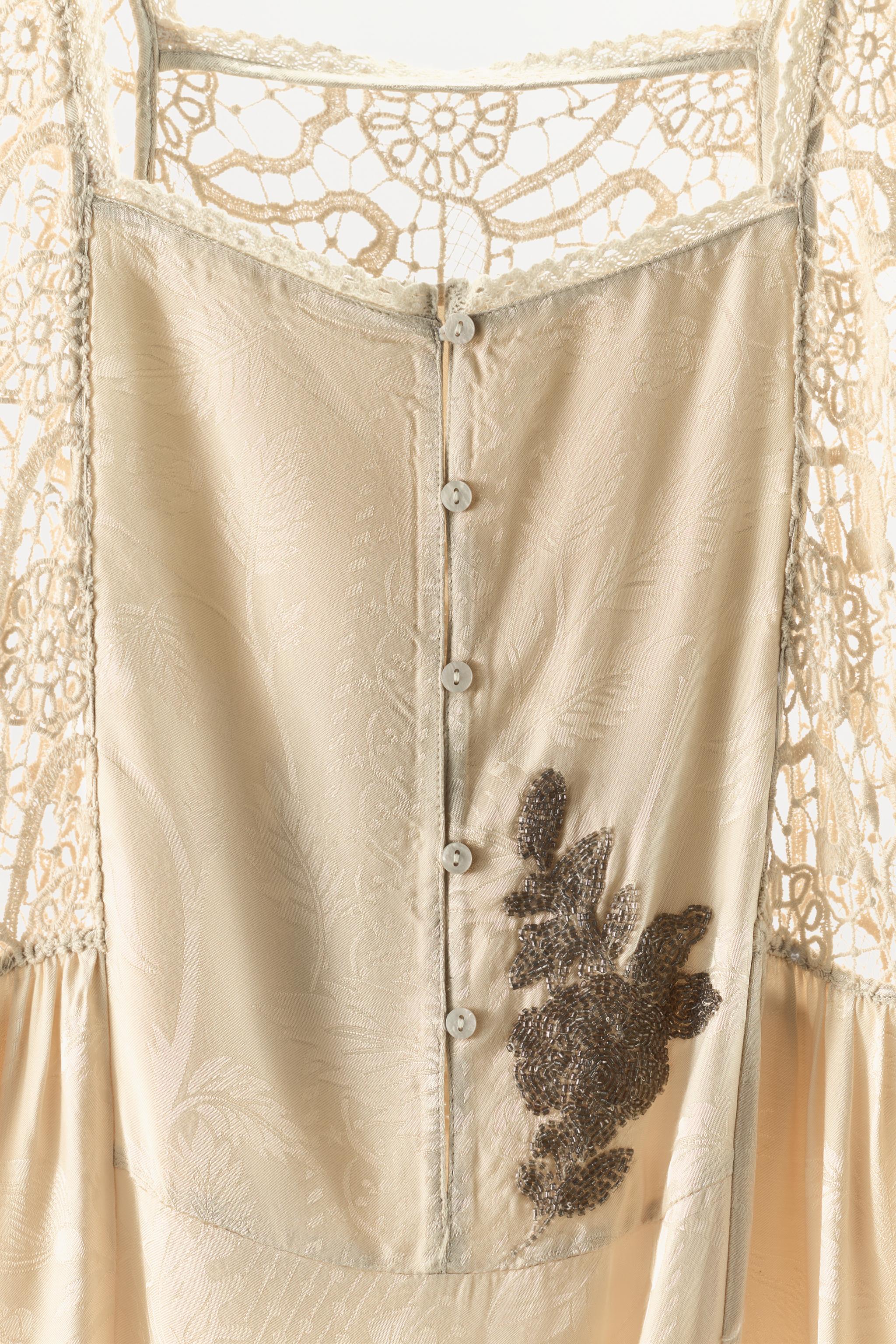 JACQUARD DRESS WITH BEADED EMBROIDERY