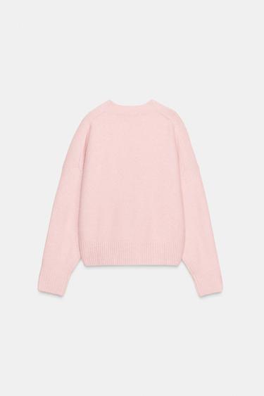 PULL EN MAILLE DOUX - Rose clair de Zara - Image 5
