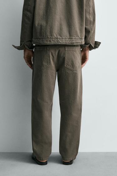 PANTALON RELAXED FIT DÉLAVÉ - Vert clair de Zara - Image 2