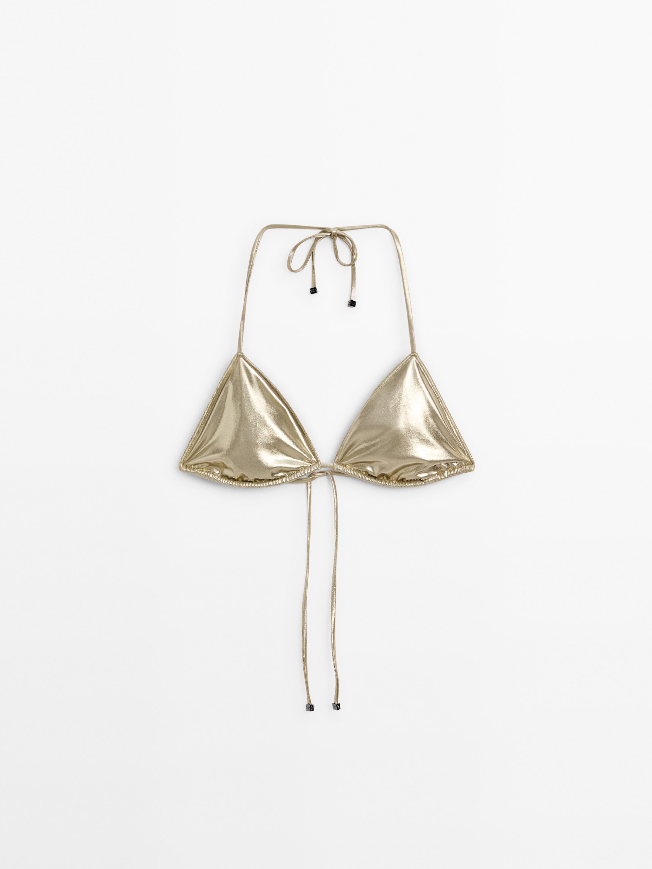 Gold bathing suit top online