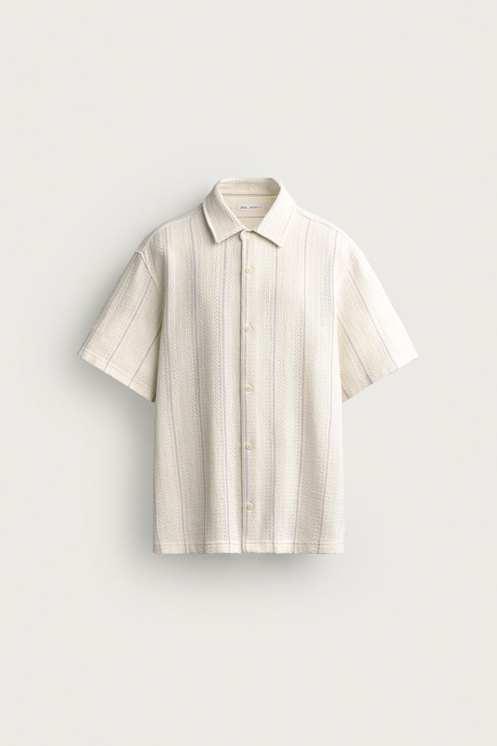 REGULAR FIT TEXTURED SHIRT