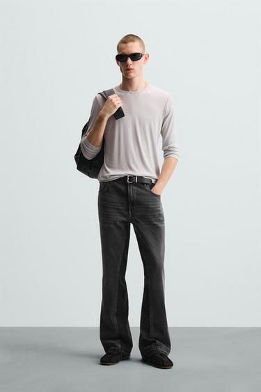 FLARE FIT JEANS - Black by Zara