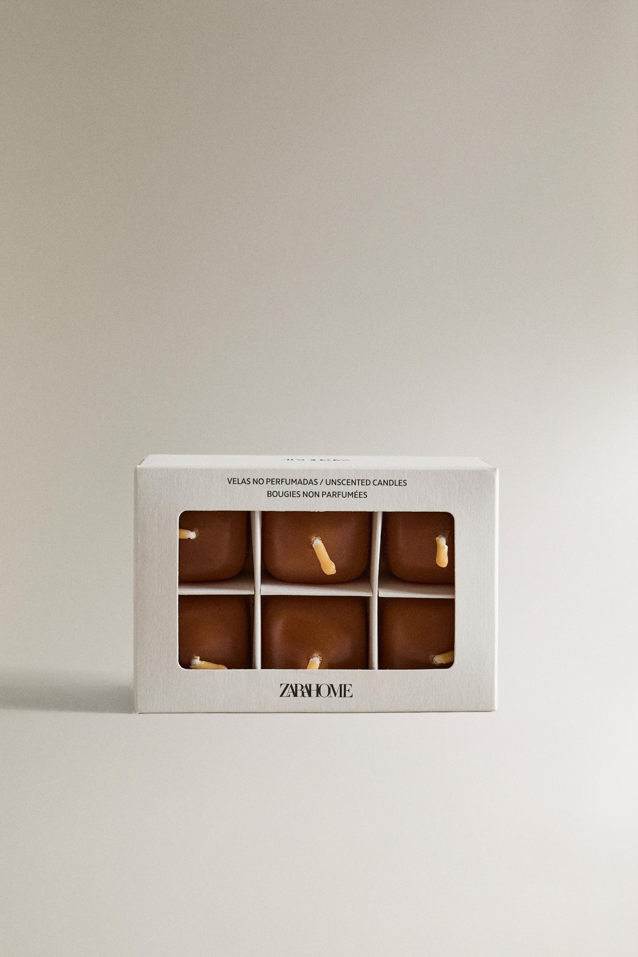 PACK BOUGIES DÉCORATIVES TOFFE (PACK DE 6)