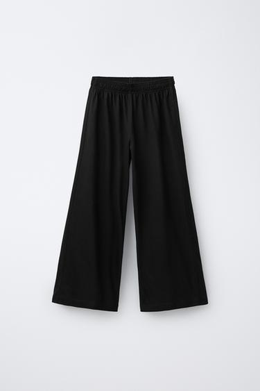 Zara HEAVY WEIGHT PANTS - Black