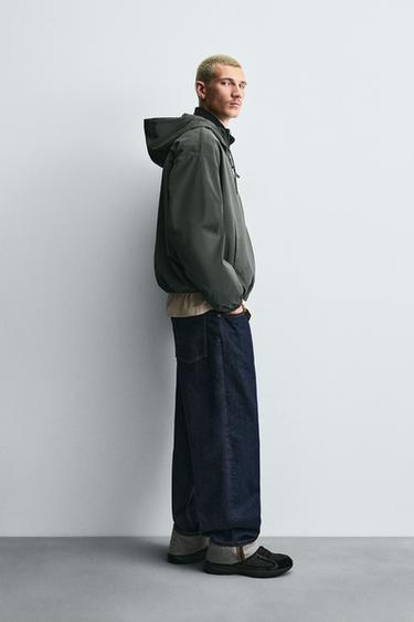 TECHNICAL HOODED JACKET - Blue / Grey by Zara - Image 3