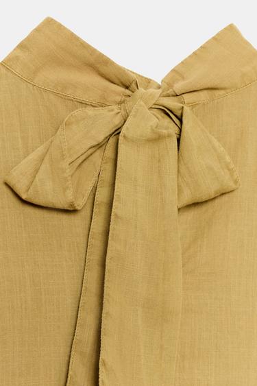 TOP OUVERTURE À NŒUD - Caramel de Zara - Image 4