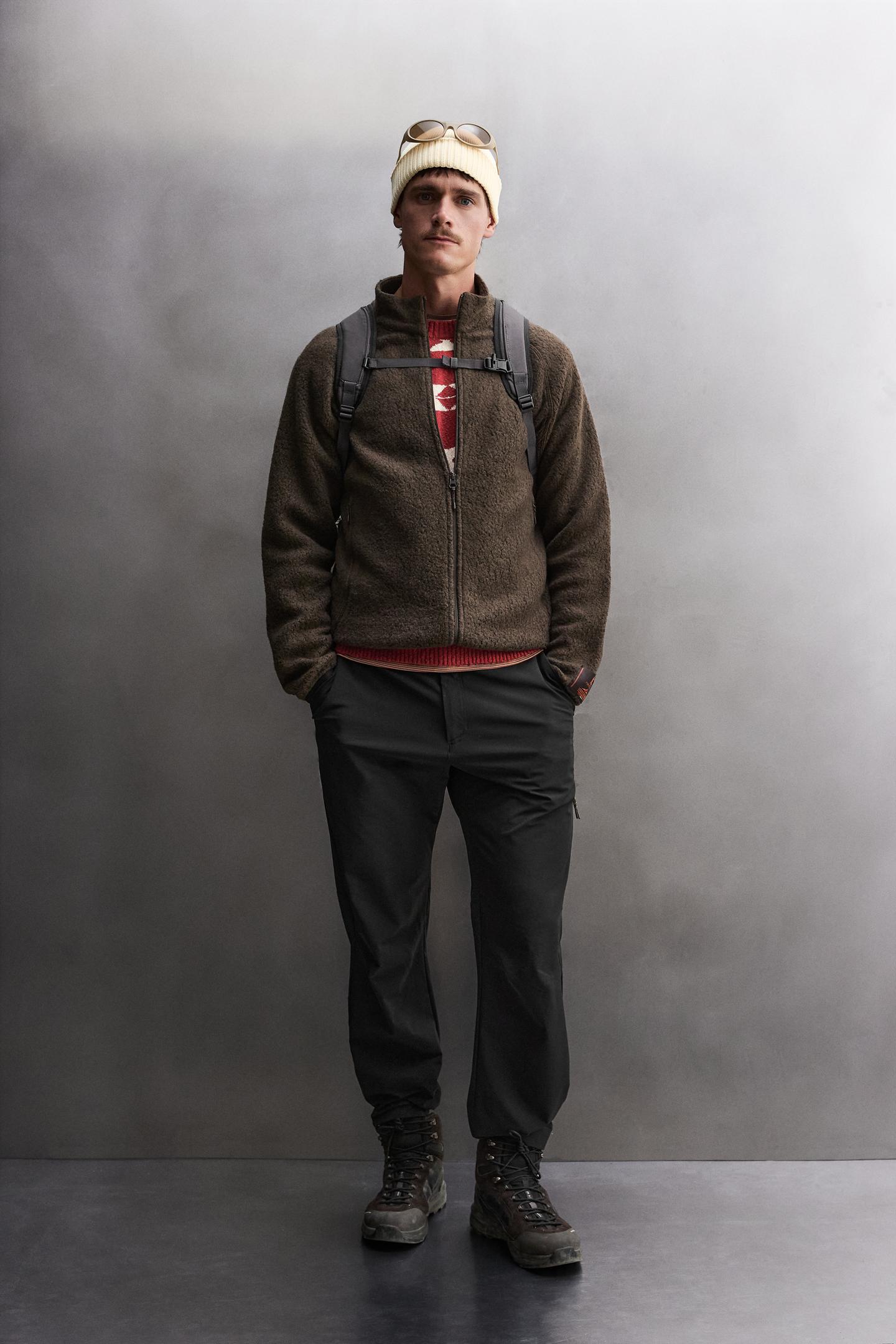Мужская толстовка Zara Manteco® Wool-Blend Fleece, цвет: Коричневый — фото 1