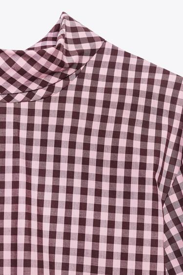 GINGHAM POPLIN SHIRT - Pinks by Zara - Image 8