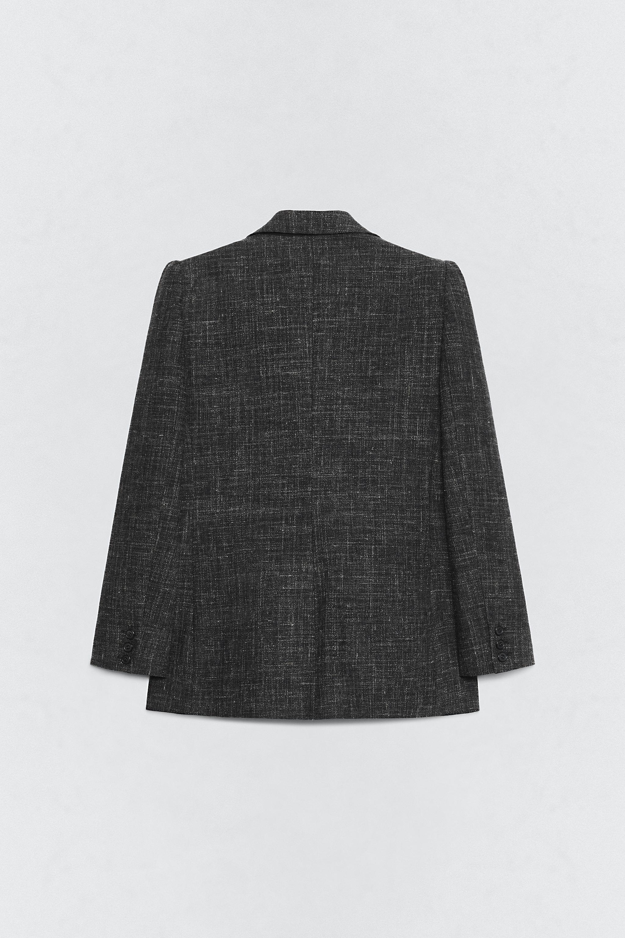 DOUBLE-BREASTED BLAZER WITH WOOL SOSHIOTSUKI X ZARA - Grey marl