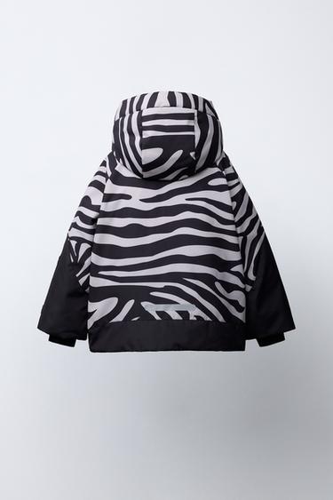 VESTE RÉSISTANTE À L'EAU ET AU VENT ZÈBRE - Noir / Écru de Zara - Image 3