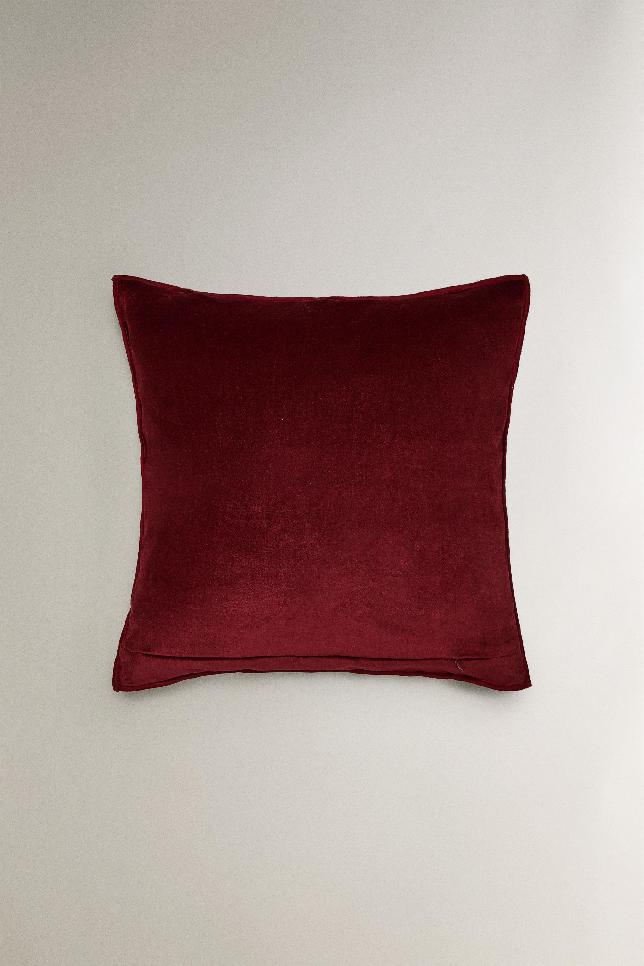 HOUSSE DE COUSSIN VELOURS JACQUARD NOËL