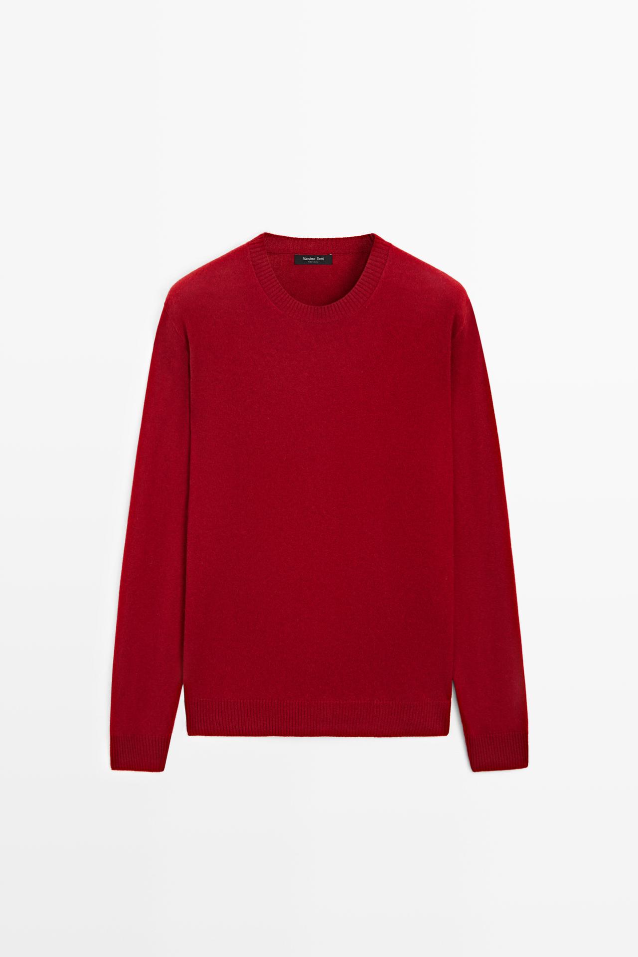 Wool blend round neck knit sweater — 997