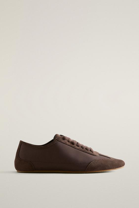 SAPATILHAS PELE - Castanho da Zara - Imagem 0