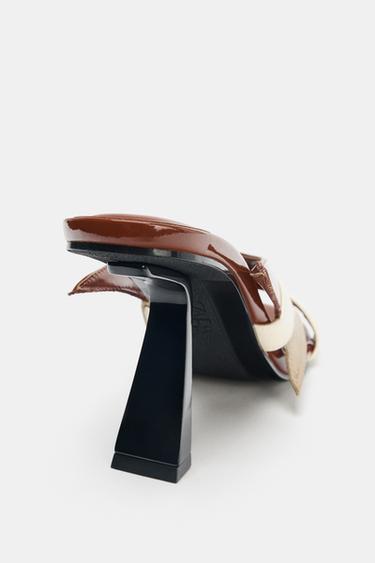 SANDALES À TALONS ASYMÉTRIQUES - Multicolore de Zara - Image 7
