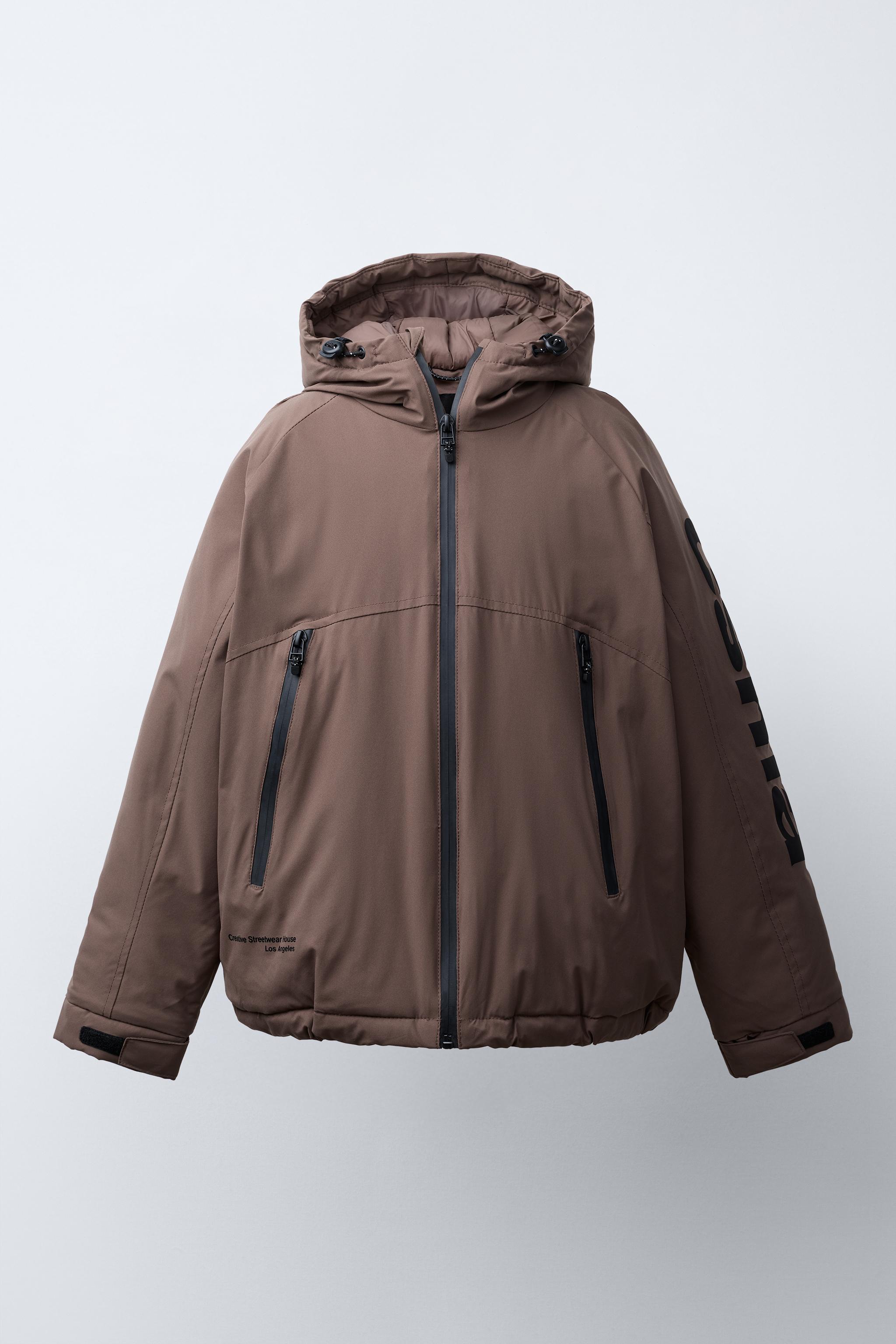 ZARA パフアノラック ダウン ゴールデンブラウン S ZARA - ZARA ザラ アノラックパデッドジャケット 4391/717/707 L