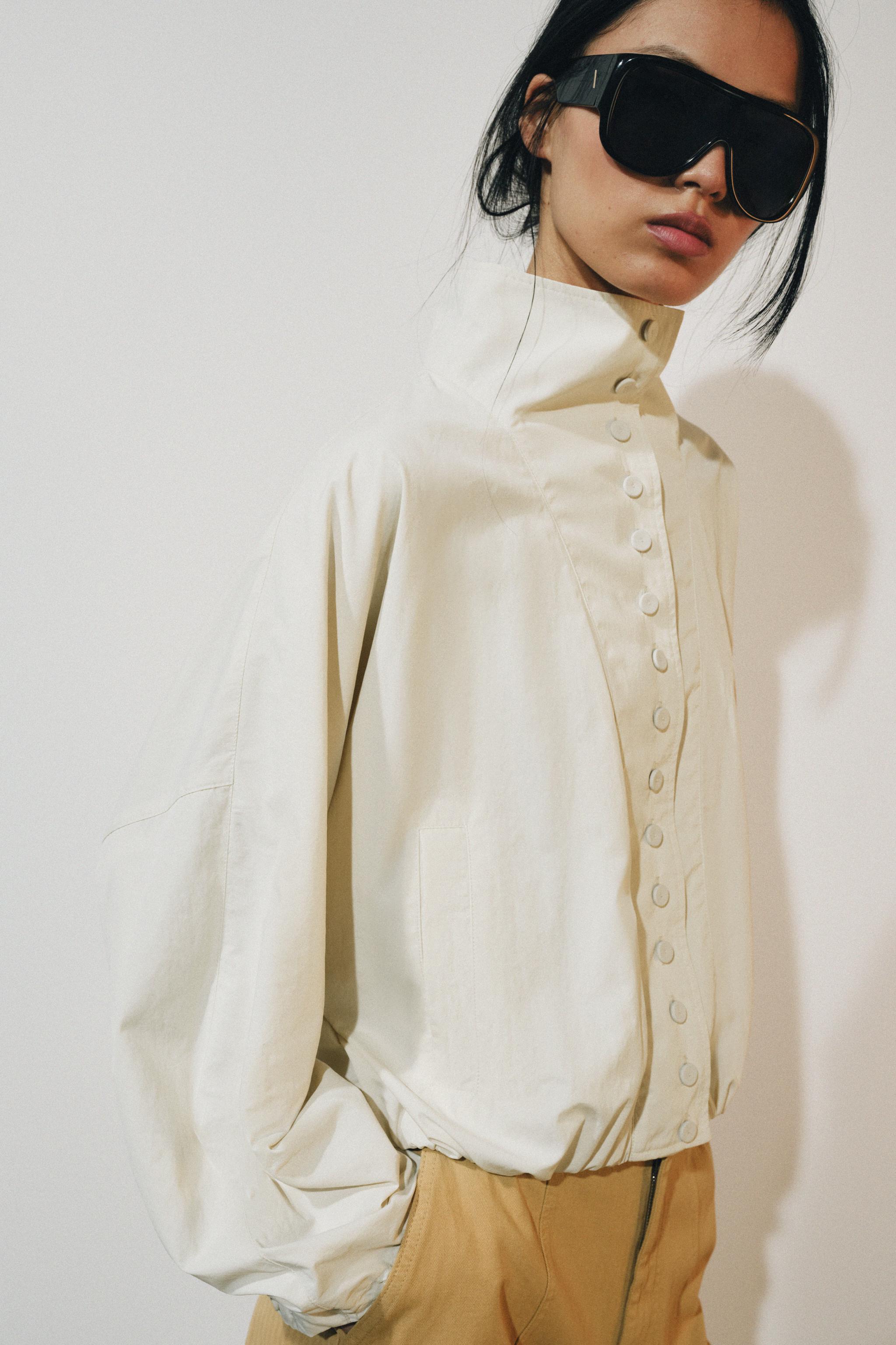 ZW COLLECTION NYLON JACKET — Ecru