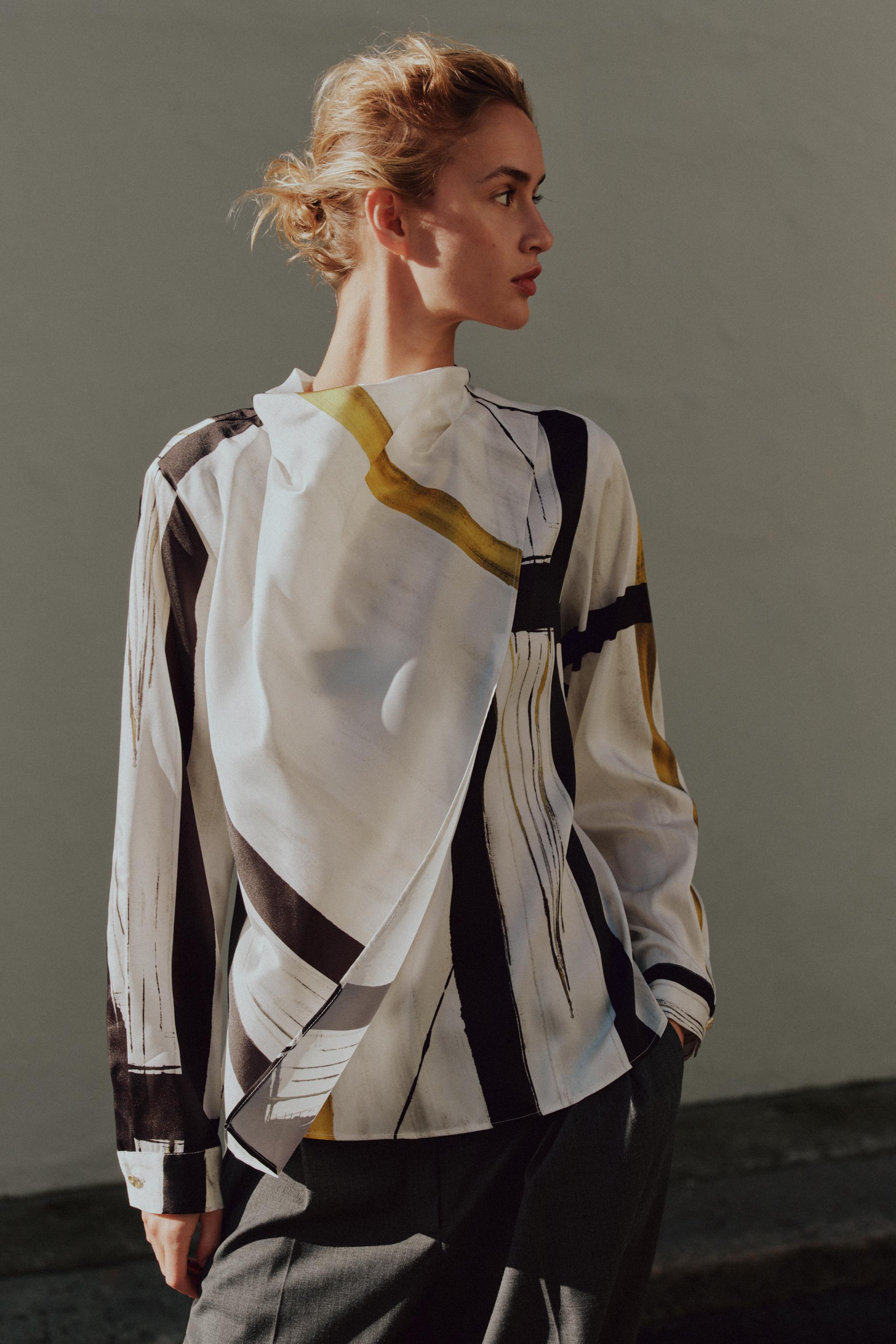 Printed Wrap Blouse by Zara