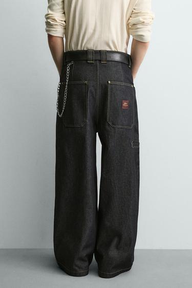 BAGGY FIT TROUSERS WITH CHAIN - Blue by Zara - Image 2