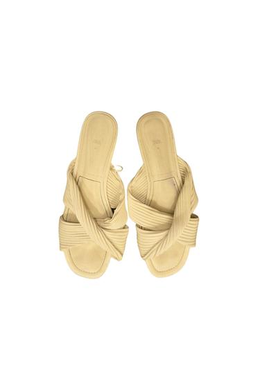 WHITE LEATHER SANDALS