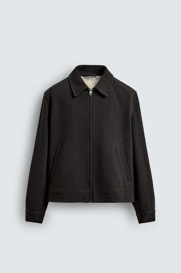 Zara 羊毛混紡短版夾克 LIMITED EDITION - 棕色