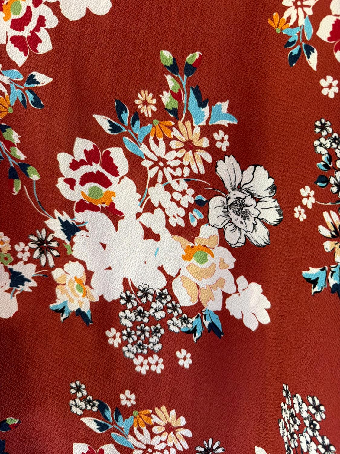 GORGEOUS WRAP AROUND BROWN FLORAL SKIRT - Image 5