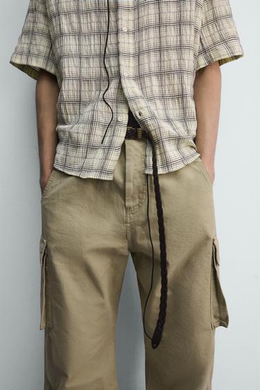 RELAXED FIT CARGO TROUSERS - Sand by Zara - Image 5