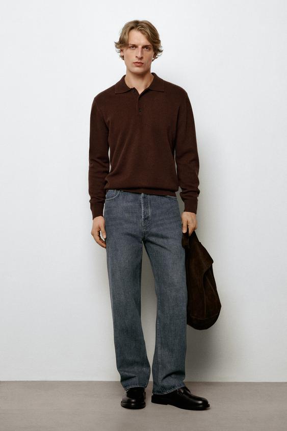 Zara Wide-leg jeans - Mid-blue - Image 0