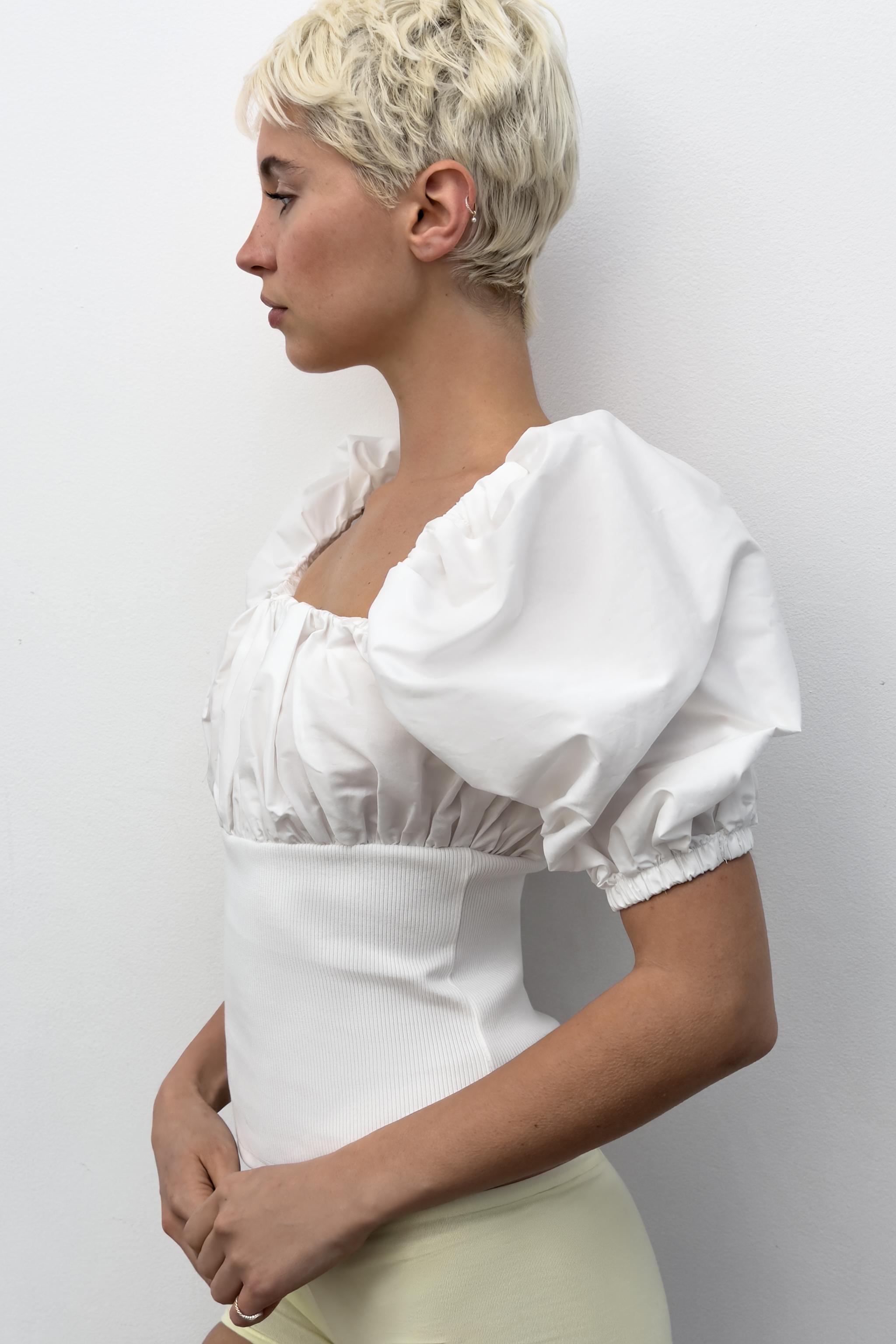 COMBINATION BALLOON SLEEVE TOP
