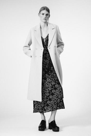 ZW COLLECTION DOUBLE-BREASTED WOOL-BLEND COAT - Pastel pink by Zara - Image 0