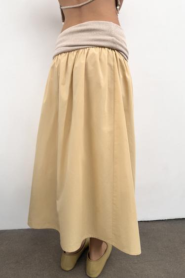 TOP COURT À FRANGES ET BOUTONS - Beige de Zara - Image 2