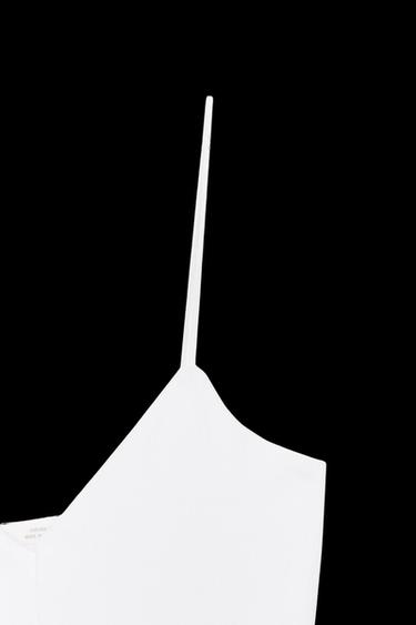 Zara COTTON TANK TOP - White