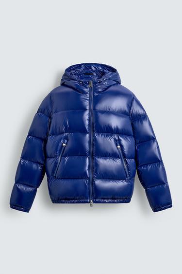 100% FEATHER WATER-REPELLENT DOWN JACKET - Electric blue by Zara