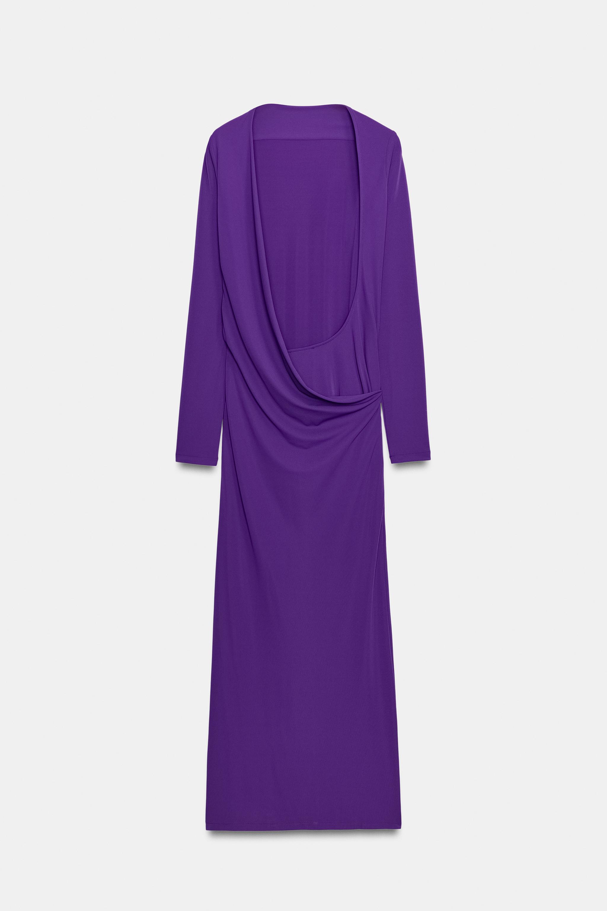DRAPED OPEN-BACK DRESS