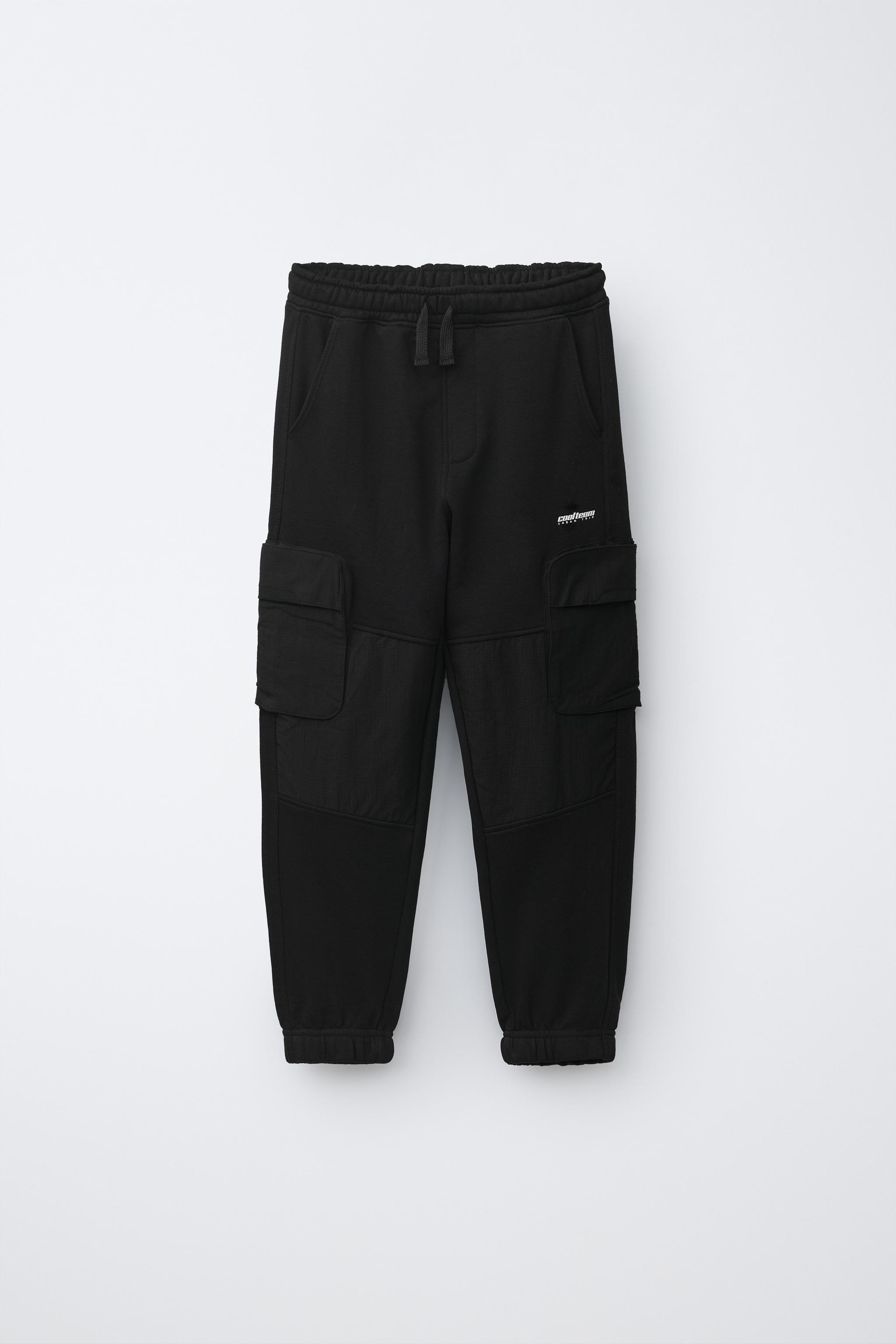 PLUSH CARGO TROUSERS - Black | ZARA South Africa