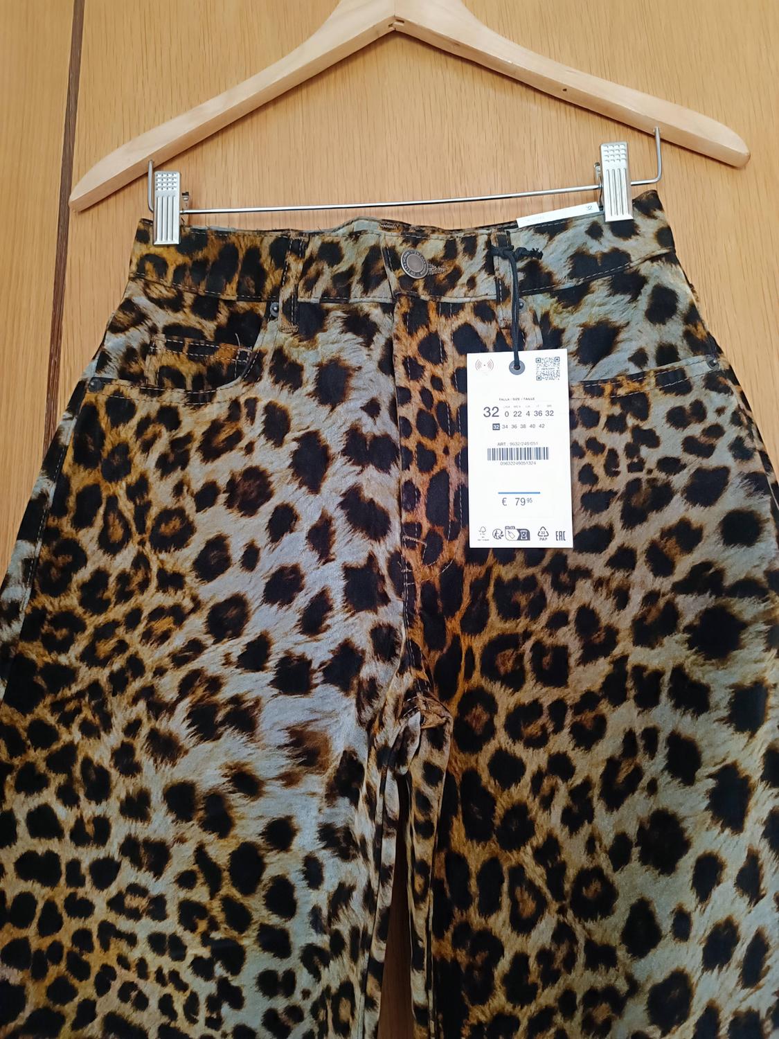 FLOCKED ANIMAL PRINT TROUSERS ZW COLLECTION LIMITED EDITION - Image 3