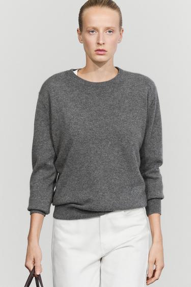 100% cashmere long sleeve sweater — 205 2